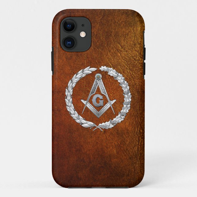 Funda De Case-Mate Para iPhone [68] Master Mason, 3er grado [Plata] (Reverso)
