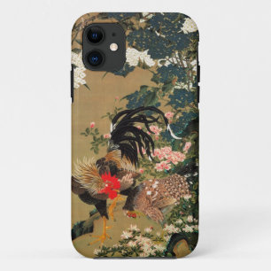 title_seo2 6. 紫陽花双鶏図, Hydrangea y gallo, Jakuchū