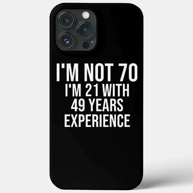 Funda De Case-Mate Para iPhone 70 Cumpleaños Graciosa Cita 70 cumpleaños diciendo (Reverso )