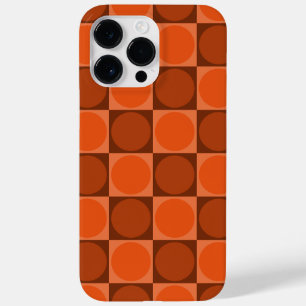Funda Para iPhone 14 Pro Max De Case-Mate 70s Checks and Circles Flame Orange