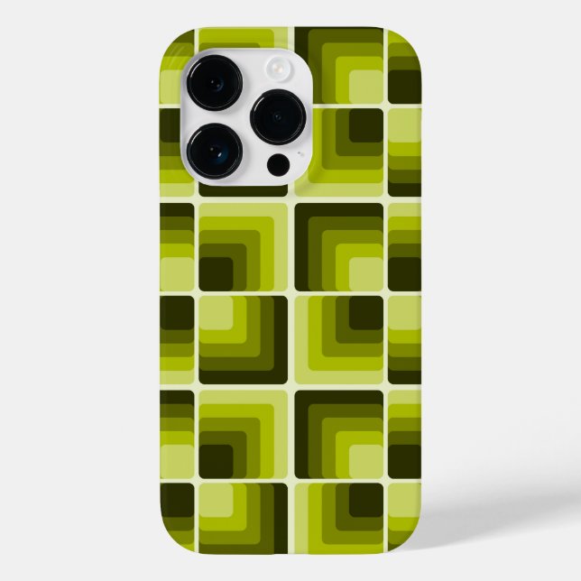 Funda De Case-Mate Para iPhone 70s Rainbow Squares Monochrome Green (Reverso )