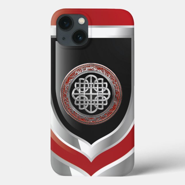 Funda De Case-Mate Para iPhone [800] Cruz de nudo sagrado de plata celta (Reverso)