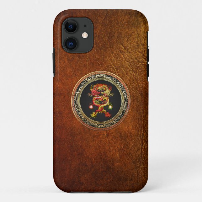 Funda De Case-Mate Para iPhone [800] Dragones rojos y amarillos (Reverso)