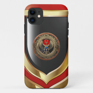 Funda Para iPhone 11 [800] Scarab alado egipcio de oro sagrado con ankh
