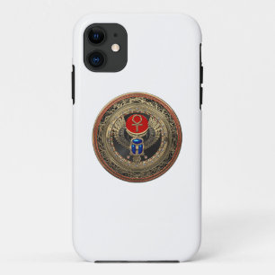 Funda Para iPhone 11 [800] Scarab alado egipcio de oro sagrado con ankh