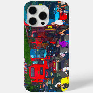 Funda Para iPhone 15 Pro Max A busy Oxford Street with shoppers and red buses. 
