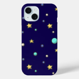 Funda Para iPhone 15 A colorful star pattern.　カラフルな星の模様