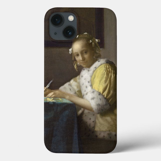 Funda De Case-Mate Para iPhone A Lady Writing, c. 1665 (oil on canvas) (Reverso)