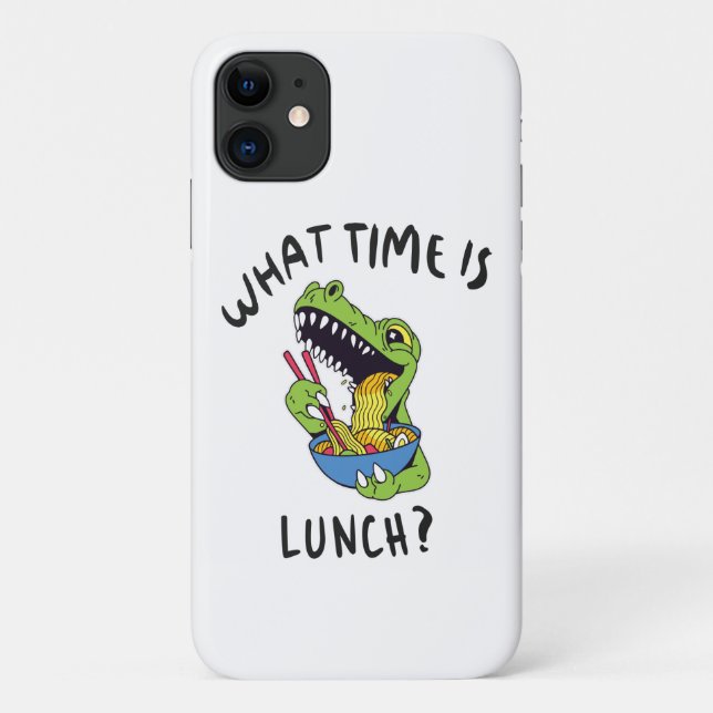 Funda De Case-Mate Para iPhone ¿A qué hora es el almuerzo (Reverso)