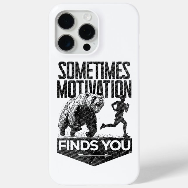 Funda De Case-Mate Para iPhone A Veces La Motivación Te Encuentra Divertido Motiv (Reverso )