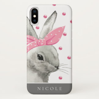 Funda Para iPhone X Abanico fino rosado personalizado