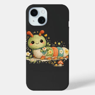 Funda Para iPhone 15 ABC 123 Latido Divertido Lindo Crochet Oruga 