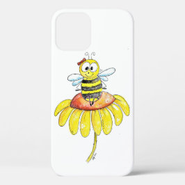 Funda Para iPhone 12 Abeja caprichosa sobre una flor