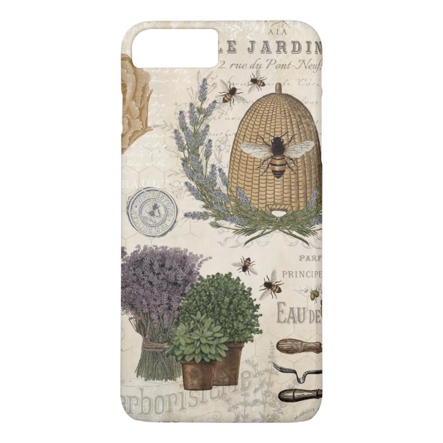 Funda De Case-Mate Para iPhone Abeja de granja de estilo moderno (Reverso)