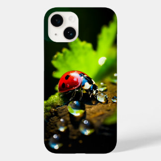 Funda Para iPhone 14 De Case-Mate Abeja de pájaro de suerte en hoja