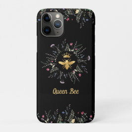 Funda Para iPhone 11 Pro abeja reina de flores silvestres