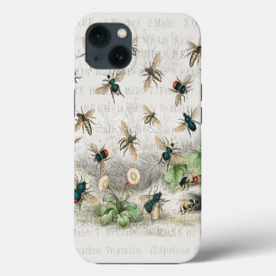 Funda Para iPhone 13 Abeja Rey Abeja Miel Entomología Botánica Vintage