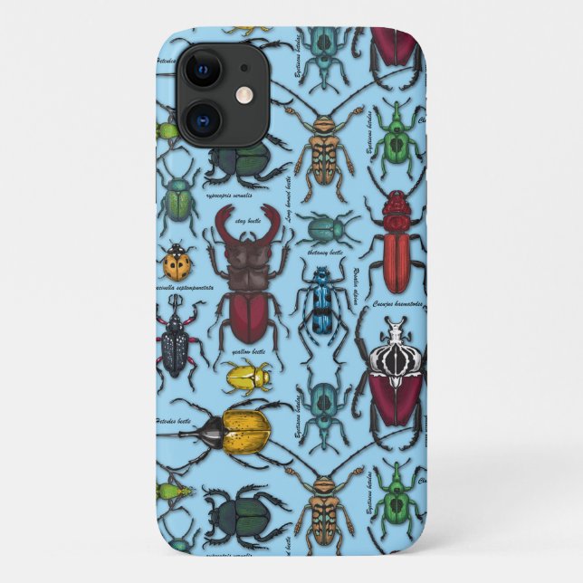 Funda De Case-Mate Para iPhone Abejas azules (Reverso)