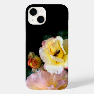 Funda Para iPhone 14 De Case-Mate Abejas con flores de rosas amarillas rosas