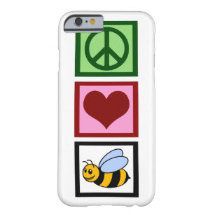 Funda Barely There Para iPhone 6 Abejas de amor por la paz