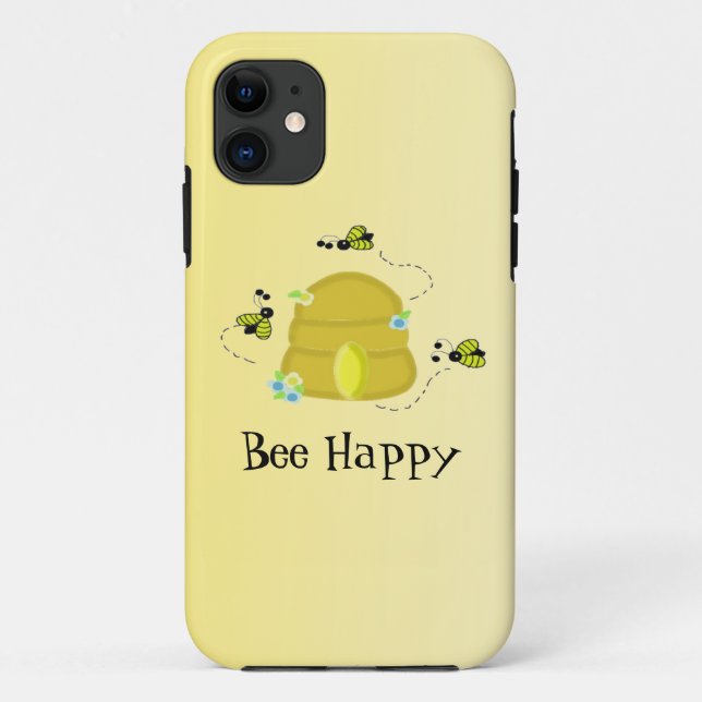 Funda De Case-Mate Para iPhone Abejas de burbujas y colmena (Reverso)