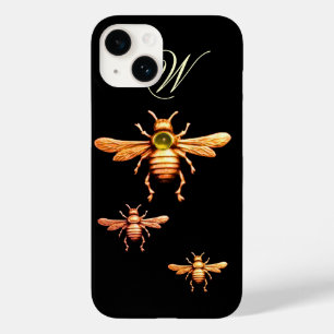Funda Para iPhone 14 De Case-Mate Abejas de duelo de ORO, negro de beEKEEPER MONOGRA