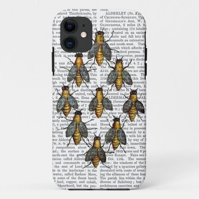 Funda De Case-Mate Para iPhone Abejas medievales 2 (Reverso)