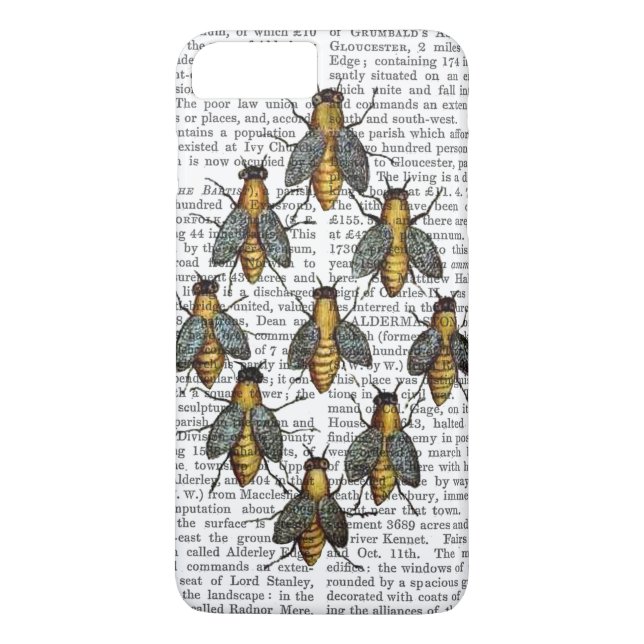Funda De Case-Mate Para iPhone Abejas medievales 2 (Reverso)