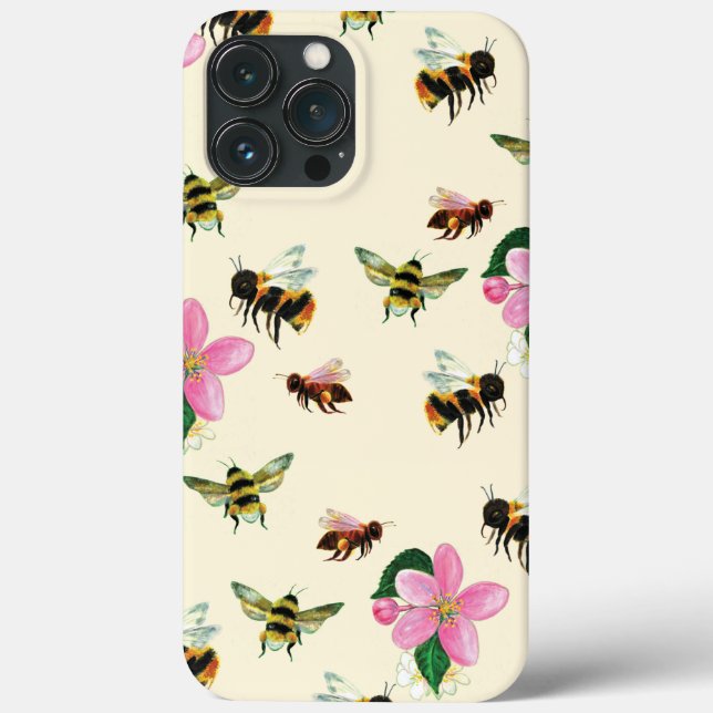 Funda De Case-Mate Para iPhone Abejas y abejorros (Reverso )