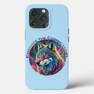 Funda Para iPhone 13 Pro Abraza al Lobo Cósmico
