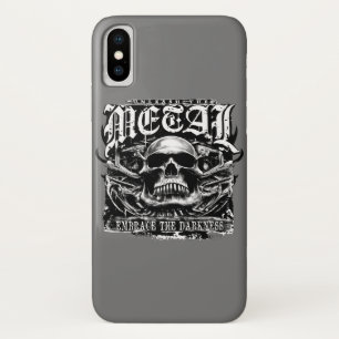 Funda Para iPhone X Abraza la oscuridad, libera al metalizado