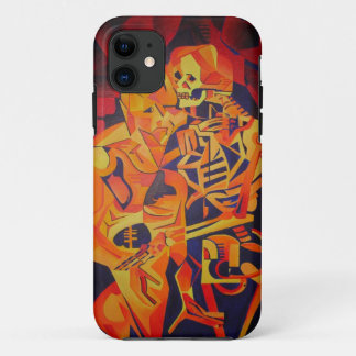 Funda Para iPhone 11 Abrazando el arte geométrico colorido de la muerte