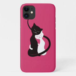 title_seo2 Abrazando los gatos del amor - rosa lindo del arte