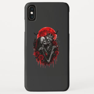 Funda Para iPhone XS Max Abrazo Carmesí: Amantes Esqueleto