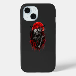 Funda Para iPhone 15 Abrazo Carmesí: Amantes Esqueleto