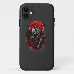 Funda Para iPhone 11 Abrazo Carmesí: Amantes Esqueleto