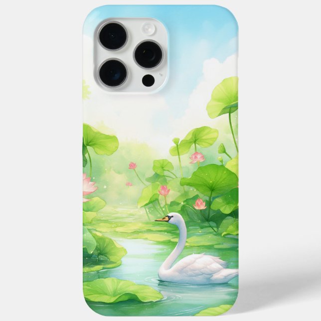 Funda De Case-Mate Para iPhone Abrazo de la naturaleza del cisne (Reverso )