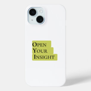 Funda Para iPhone 15 Abre tu Insight Teléfono minimalista inspirador