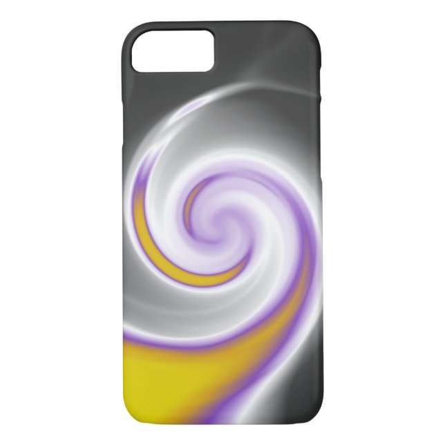 Funda De Case-Mate Para iPhone Abreviado amarillo y púrpura (Reverso)