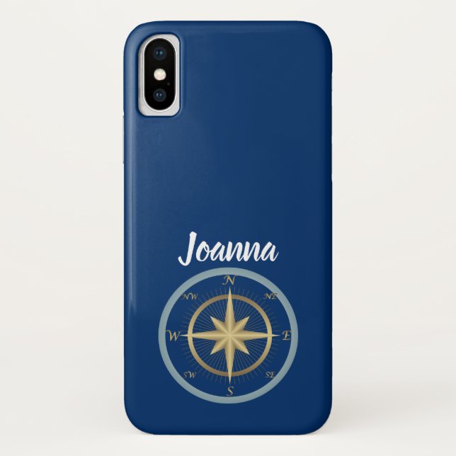 Funda De Case-Mate Para iPhone Abrújula náutica (Reverso)
