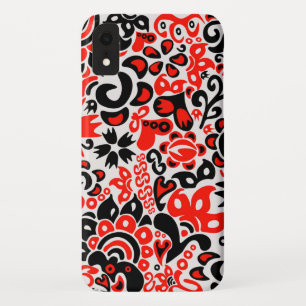 Funda Para iPhone XR Abrupción del patrón floral del arte folklórico ét
