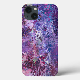 Funda Para iPhone 13 Abstracción de caídas violetas
