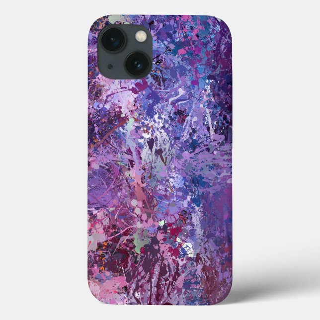 Funda De Case-Mate Para iPhone Abstracción de caídas violetas (Reverso)