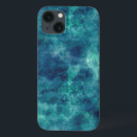 Funda Para iPhone 13 Abstracción de color azul Verde azulado<br><div class="desc">La pintura abstracta de color azul y de color agua verde azulada,  oscura y turbia.</div>