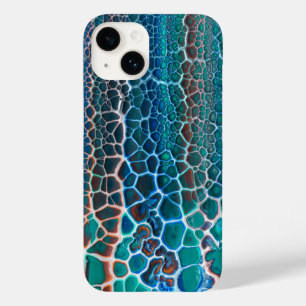 Funda Para iPhone 14 De Case-Mate Abstracción de vidrio manchado azul naranja Verde 
