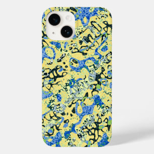 Funda Para iPhone 14 De Case-Mate Abstracción gráfica con manchas negras y amarillas