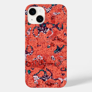 Funda Para iPhone 14 De Case-Mate Abstracción gráfica Verde azulada en blanco negro