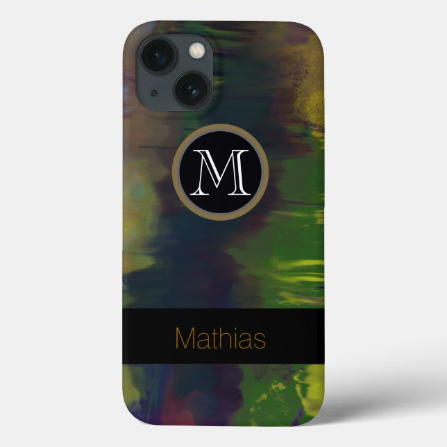 Funda De Case-Mate Para iPhone abstracción monogramada (Reverso)
