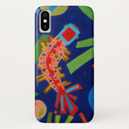Funda Para iPhone X abstracción, pescado, carpa, cubismo,