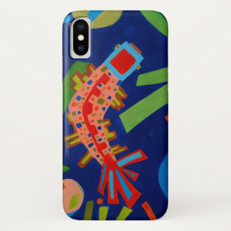 Funda Para iPhone X abstracción, pescado, carpa, cubismo,